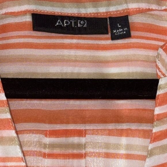 Apt. 9 Womens Sleeveless Striped Button-Front Blouse - Picture 3 of 9